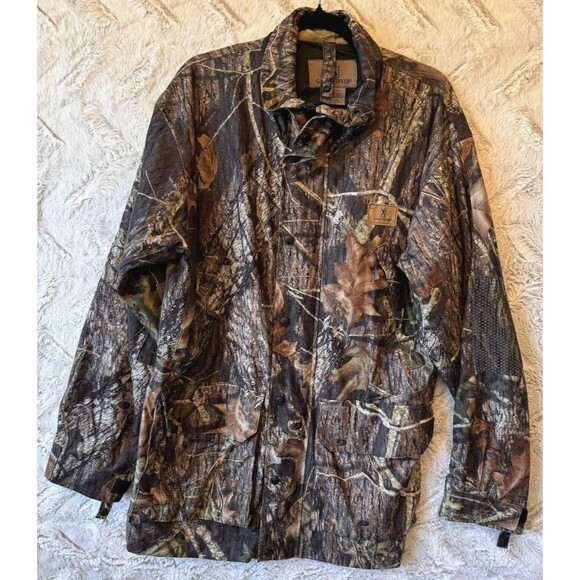 Game Winner Jacket Mens Medium Mossy Oak Camouflage Hunting Full Zip Long Sleeve - Picture 1 of 11